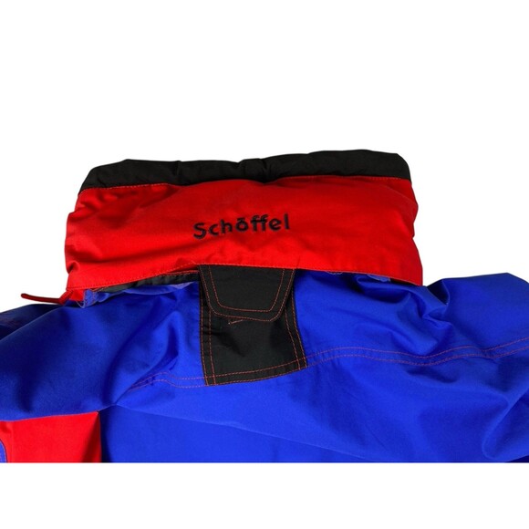 Vintage Schöffel Snow Powder Gore-Tex Hooded Ski Jacket Men's 40/L Red Blue READ - Picture 5 of 13